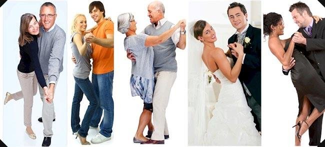 Dancing couples, salsa, swing, wedding, ballroom, latin