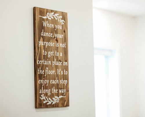 Sign on wall in ballroom dance studio Innisfil